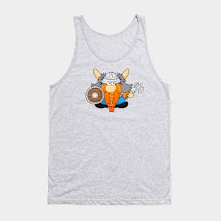 Funny Little Viking Warrior Cartoon Illustration Tank Top